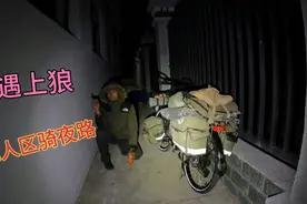 骑行西藏，凌晨到达阿里遇上狼太吓人了，无奈服务区搭帐篷过夜