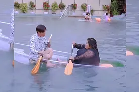 沙雕搞笑配音，看见别人优美的划船动作，老婆心动了，老公却惨了视频封面