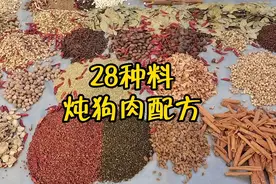秘制28种料炖狗肉配方，肥美的肉质配上香料，美的不行