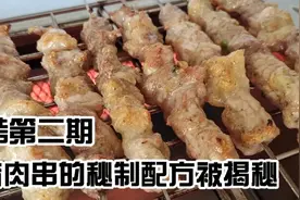 烧烤秘制配方，腌制出来的猪肉串味道真好吃，正宗的东北烧烤味视频封面