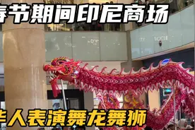 在有2000多万华人的印尼过春节，商场里有舞龙舞狮，这氛围怎么样视频封面