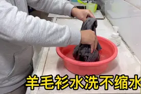 羊毛衫去干洗店清洗太贵，在家清洗的方法分享给你，不缩水不变形视频封面