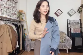 风衣只能系着扣子和腰带穿？分享风衣腰带处理方法，简约又飒爽！视频封面