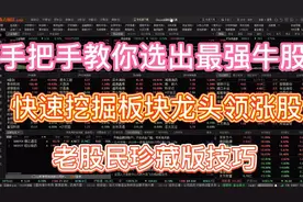 资深老股民选股秘籍，一招教你选出强势龙头，简单明了，包教包会视频封面