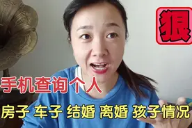 查询一个人结婚｜离婚｜房子｜车子｜孩子的方法，一个手机就够了