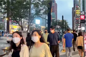 韩国首尔江南区街景，非常繁华热闹，美女帅哥如云视频封面