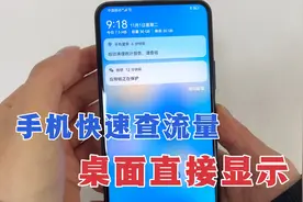 手机快速查流量方法，不发短信，教你设置一步，桌面自动显示！