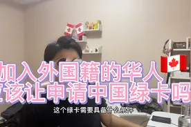 加入外国籍的华人应该让申请中国绿卡吗视频封面