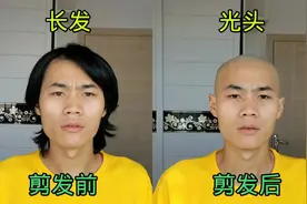 男孩留长头发被误认为是女孩，一年时间不理发，太长了直接剃光头视频封面