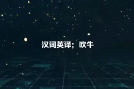 “吹牛”英语表达，想不到与牛毫无关联！视频封面