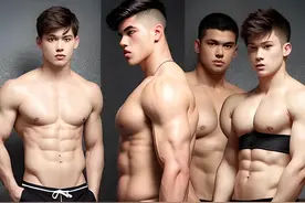 Ai绘画肌肉男体育生八块腹肌视频封面