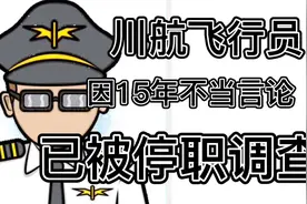 川航飞行员因15年不当言论被停职调查，心理扭曲的人能当飞行员？视频封面