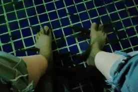 来个鱼疗，走了一天，脚是不是好臭？吸引了那么多鱼过来😂