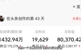头条创作第43天赚了8万，淮安小伙太厉害了！视频封面