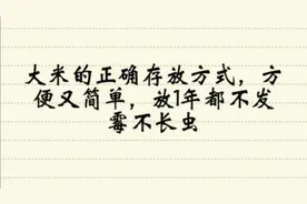 存放米面的小方法，一年都不会生虫视频封面