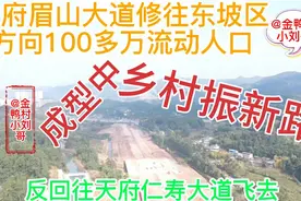 航拍：300多万人口的天府眉山大道最新进度乡村振新路正在成型中视频封面