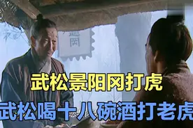 86水浒:武松喝18碗酒后，半夜景阳冈打老虎，据说用的是真老虎！视频封面