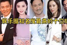 娱乐圈知名度最高的十位明星，刘德华第一实至名归，最后一位是？视频封面