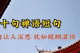 十句禅语短句，句句让人深思，犹如醍醐灌顶视频封面