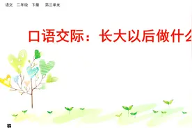 二年级下册第三单元口语交际：长大以后做什么视频封面
