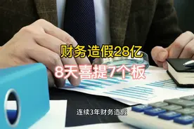 财务造假28亿，村里顶格处罚120万，8天喜提7板视频封面