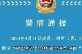 胖猫事件反转！警方通报真相，姐姐人设崩塌视频封面