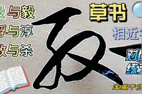 殷与毅、浮与淳等三组相近字的草书写法，请大家跟我一起练习视频封面