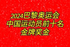 2024巴黎奥运会，中国运动员前十名金牌奖金，一起来看看视频封面