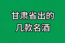 甘肃省出名的几款名酒视频封面