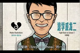《逃学威龙2》经典海报，周星驰搞笑风格视频封面