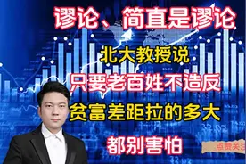 谬论、北大教授说只要老百姓不造反，贫富差距拉大，也别害怕!视频封面