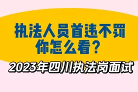四川行政执法岗面试：执法人员首违不罚柔性执法，你怎么看？视频封面