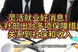 灵活就业好消息！人社部出台多项保障措施，关系到社保和收入视频封面
