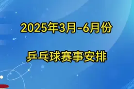 2025年3月-6月乒乓球赛事安排视频封面