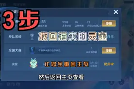 王者荣耀如何让灵宝在主页展示？三步教你找回消失的灵宝视频封面