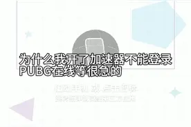 为什么PUBG登录不了加速器也开了什么方法也试了