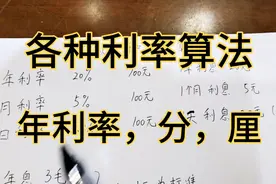 各种利率算法，年利率，月利率，日利率，毛，分，厘，年息，月息视频封面