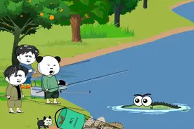 路亚钓鱼佬钓到鳄鱼，还好二弟来了，鳜鱼爷爷被解救视频封面
