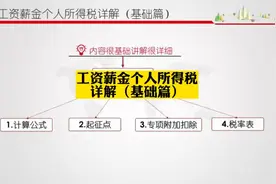 工资薪金个人所得税详解（基础篇）视频封面