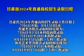 甘肃省2024年普通高校招生录取日程视频封面