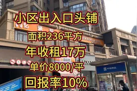 小区出入口头铺 年收租17万 回报率10个点视频封面