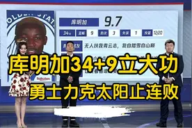 勇士力克太阳，库里22分库明加34+9，杜兰特31分8失误，赛后点评视频封面