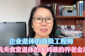 企业退休的高级工程师，和机关食堂退休的大妈，谁的养老金高呢视频封面