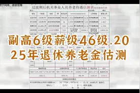 副高6级薪级46级，2025年退休养老金估测视频封面