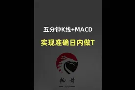 5分钟K线加MACD指标实现日内做T，新手小白也能轻学会。 #股民 #视频封面