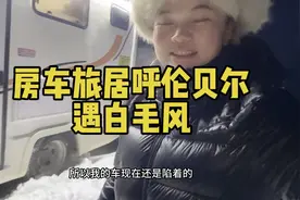 房车女司机草原露营不仅遇白毛风还陷车，无奈躺平等待时机自救视频封面