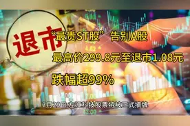 “最贵ST股”告别A股，最高价299.8元至退市1.08元，跌幅超99%视频封面