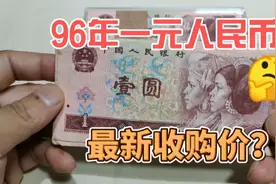 有朋友问，96年一元人民币，现在什么价格？视频封面