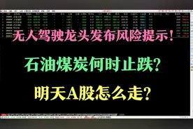无人驾驶龙头发布风险提示！石油煤炭何时止跌？明天A股怎么走？视频封面