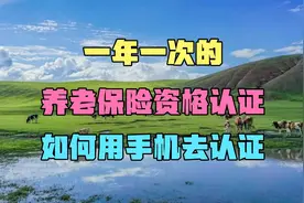养老保险资格认证，如何用手机去认证？视频封面